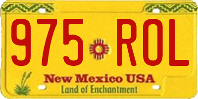 NM license plate 975ROL