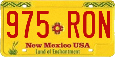 NM license plate 975RON