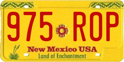 NM license plate 975ROP