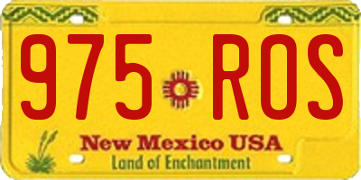 NM license plate 975ROS