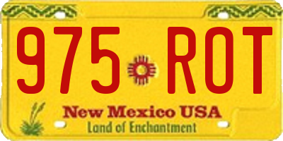 NM license plate 975ROT