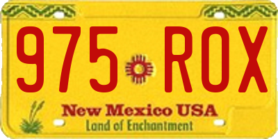 NM license plate 975ROX