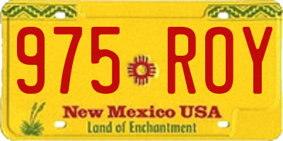 NM license plate 975ROY
