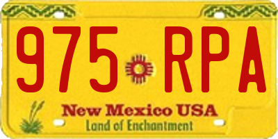 NM license plate 975RPA
