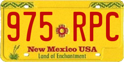 NM license plate 975RPC