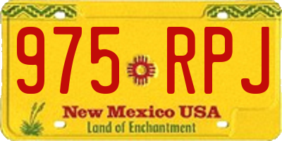 NM license plate 975RPJ