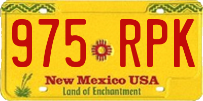 NM license plate 975RPK