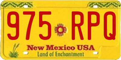 NM license plate 975RPQ