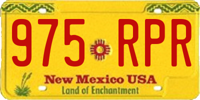 NM license plate 975RPR