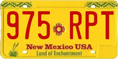 NM license plate 975RPT