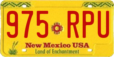NM license plate 975RPU