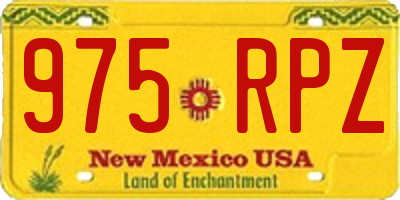 NM license plate 975RPZ