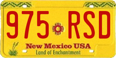 NM license plate 975RSD