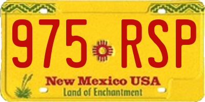 NM license plate 975RSP