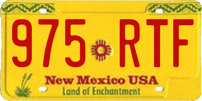 NM license plate 975RTF