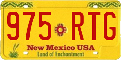 NM license plate 975RTG