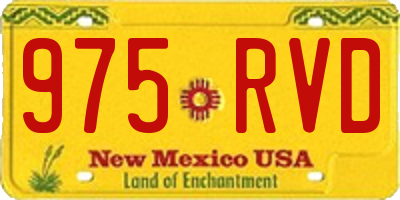 NM license plate 975RVD