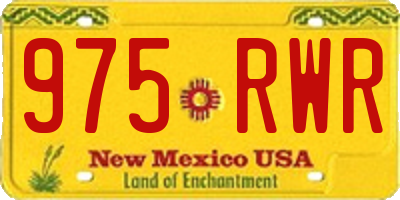 NM license plate 975RWR