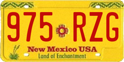 NM license plate 975RZG
