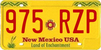 NM license plate 975RZP