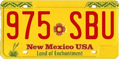 NM license plate 975SBU
