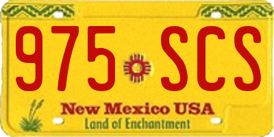 NM license plate 975SCS