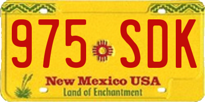 NM license plate 975SDK