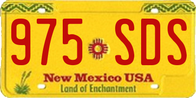 NM license plate 975SDS