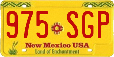 NM license plate 975SGP