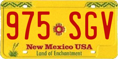 NM license plate 975SGV
