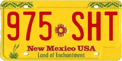 NM license plate 975SHT