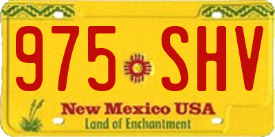 NM license plate 975SHV