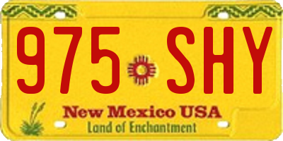 NM license plate 975SHY