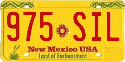 NM license plate 975SIL