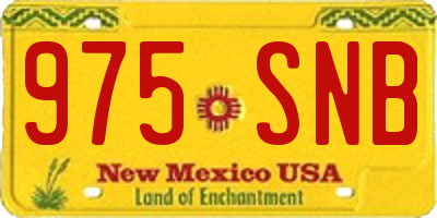 NM license plate 975SNB