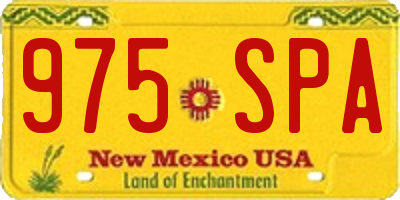 NM license plate 975SPA
