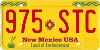 NM license plate 975STC