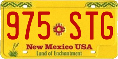 NM license plate 975STG