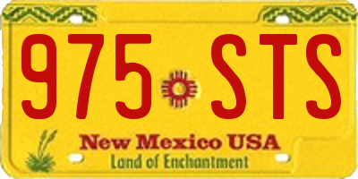 NM license plate 975STS