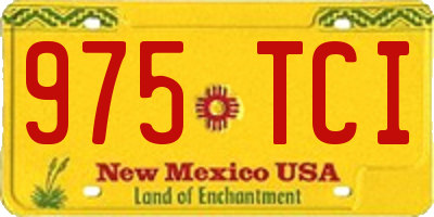 NM license plate 975TCI