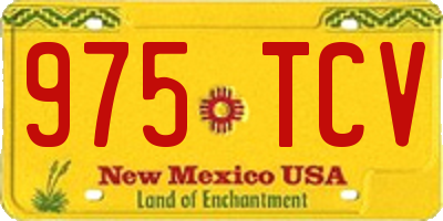 NM license plate 975TCV