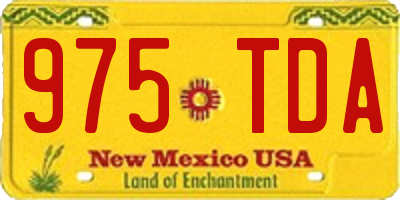 NM license plate 975TDA