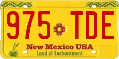 NM license plate 975TDE