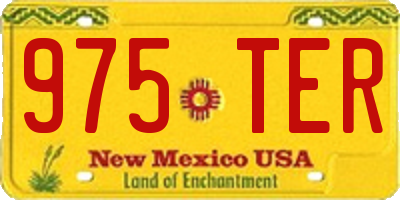 NM license plate 975TER