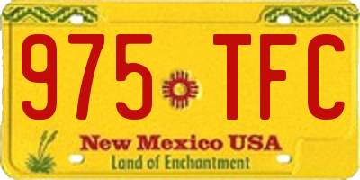 NM license plate 975TFC