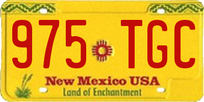 NM license plate 975TGC