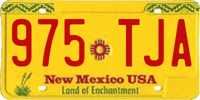 NM license plate 975TJA