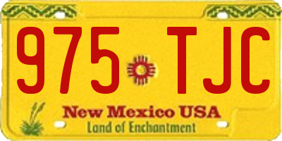 NM license plate 975TJC