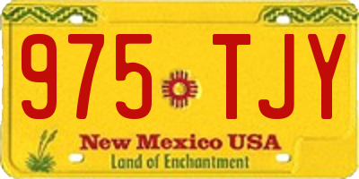 NM license plate 975TJY
