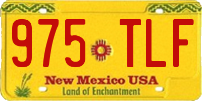 NM license plate 975TLF